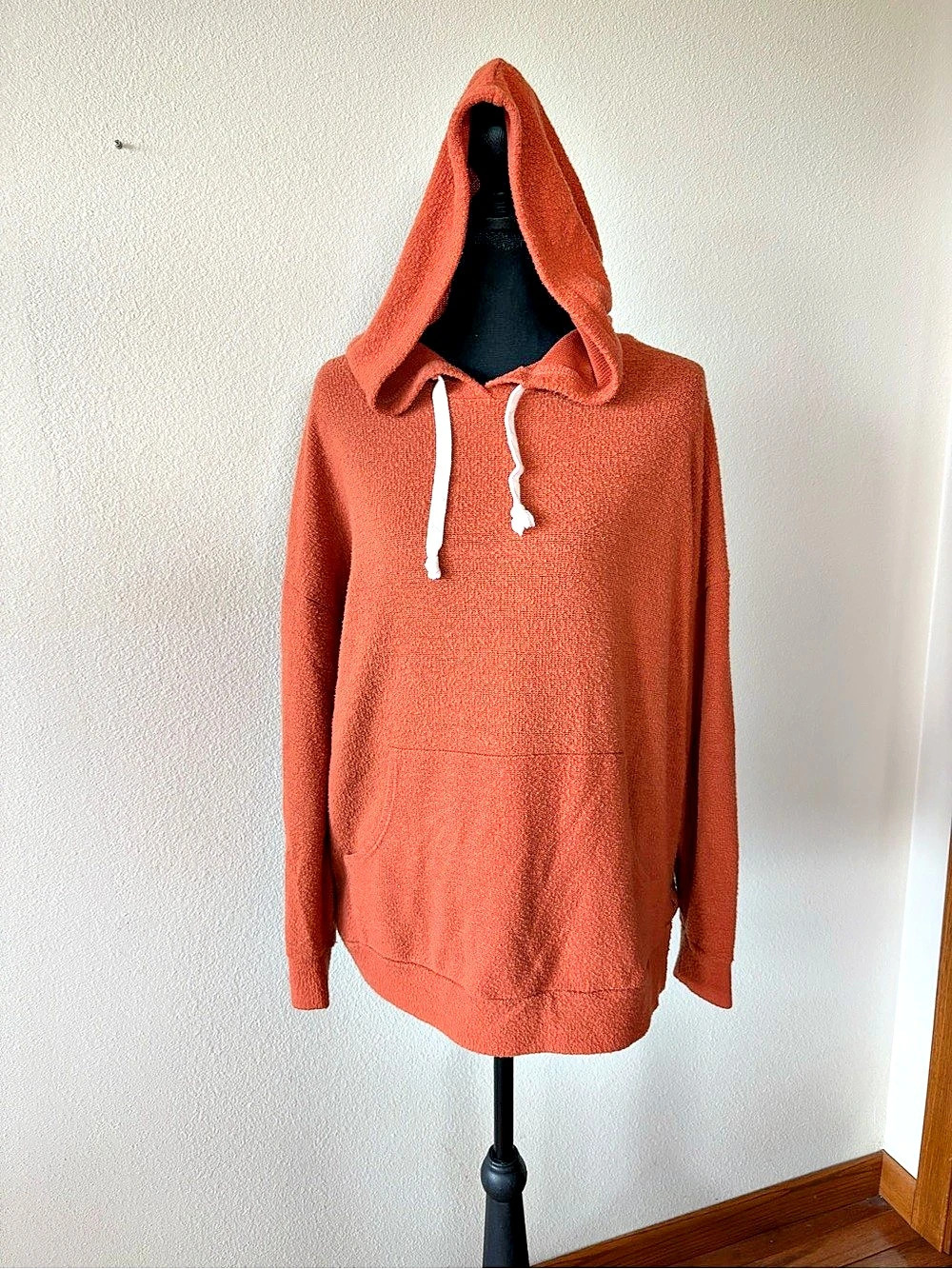 Womens Free Market long sleeve shirt with hood size M